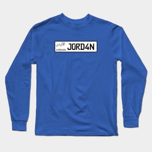 Jordan car license plate Long Sleeve T-Shirt